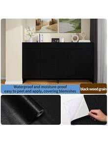 1 Cuộn Giấy Dán Tường Đã Được Làm Mới, Giấy Dán Tường Vân Gỗ, Giấy Dán Tường Vân Gỗ Tự Dính Cho Tủ Quần Áo, Tủ Gỗ, Mặt Bàn Gỗ, Sàn Nhà, Kích Thước Giấy Dán Tường 15.7" x 78.7" inch - A - Xem 8