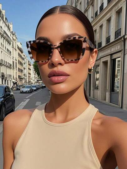 1 đôi kính mắt mèo in họa tiết da báo sang trọng, unisex, phù hợp cho kỳ nghỉ, du lịch, phong cách thể thao, lái xe, lễ hội, bãi biển, lễ hội nhạc điện tử, dã ngoại, phụ kiện mùa hè, kỳ nghỉ, dã ngoại gia đình, trang phục thanh lịch, phụ kiện phong cách đường phố, thể thao, tiệc tùng, hoạt động ngoài trời, phong cách đường phố, câu cá, kỳ nghỉ, du lịch