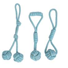 Crazy Tails Combo Pack Of 7 Teething Cleaning And Training Stocking Toy Gift Set Cotton And Jute Rope Knot Chew Toy For Medium And Large Dogs, Dog Rope Toy - Baby Blue - View 1