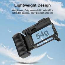 For Osmo Action 6 PULUZ Street Photography Handle ABS Plastic Hand Grip With Cold Shoe (Black) - View 5