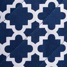 DII Cotton Lattice Oven Mitt 13 x 7" and Pot Holder 9 x 8" Kitchen Gift Set Machine Washable and Heat Resistant for Cooking and Baking-Nautical Blue - Azul Náutico - Ver 5