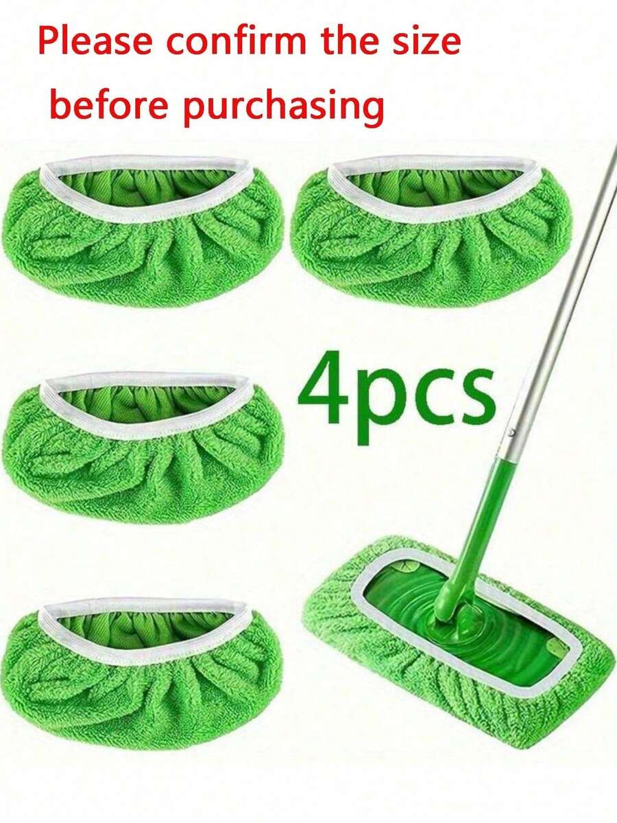 8片超强吸水可重复使用拖把垫，聚酯纤维清洁布，适用于干湿两用地板清洁，易于更换的家用清洁垫，干湿两用擦拭 | 连接垫 | 清洁布，地板清洁拖把