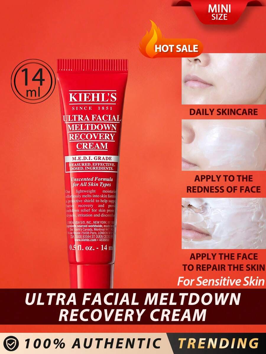 Kiehl's [Mini Size] Ultra Moisturizing Repair Cream 14ml / Medicated Cream With 1% Colloidal Oatmeal, Suitable For Sensitive Skin, Quickly Repairs Barrier And Improves Hydration. This Lightweight Cream Blends Into The Skin To Form A Protective Barrier, Helps Repair Skin Barrier, And Quickly Relieves Itching And Irritation Caused By Eczema And Rash. - Recovery Cream 14ml - View 1