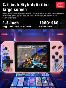1 máy chơi game cầm tay mới, tích hợp 800 trò chơi kinh điển hoài cổ, có thể kết nối với TV, màn hình ngang 3.5 inch, có thể sạc lại, hỗ trợ chơi hai người. Quà tặng sinh nhật, ngày lễ cho thanh thiếu niên và người lớn. - Xem 5