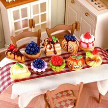 5/10/20pcs Mini Cartoon Food Decor Accessories - Colorful Hand-Painted Resin Pizza, Bread, Sandwich And Bear-Shaped Ice Cream Decorations, Suitable For DIY Nail Art And Scrapbooking - Multicolor - View 2