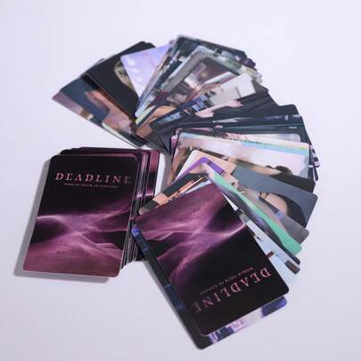55 piezas Tarjetas coleccionables de alta definición del concierto DEADLINE de JISOO, JENNIE, LISA, ROSE, adecuadas para exhibición y colección, productos periféricos de K-Pop, set de tarjetas decorativas en caja