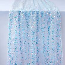 1 件装炫彩亮片桌旗，闪亮金属金色奢华桌布，美人鱼主题派对、圣诞节、迎婴派对、婚礼、生日派对 - 彩色 - 查看 8