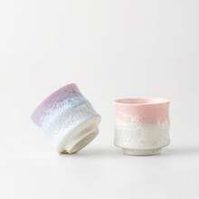 1 pieza Taza de té de nudo de bambú con esmalte cristalino, taza de té para el hogar, taza de té personal de cerámica cocida al horno, taza de cata de té, taza individual para juego de té, regalo - Taza de té con esmalte cristalino degradado de 120 ml. - Ver 7