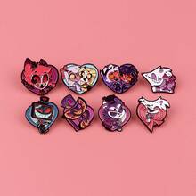Cute Anime Figures Enamel Pins Cartoon Animals Brooch Pin Lapel Pin Badge On Backpack Clothing Accessories Fashion Jewelry Gifts - Black - View 5