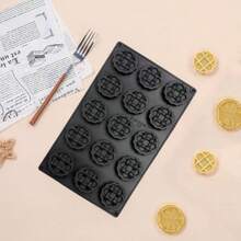 Waffle Molds3D Silicone Wle Mol 15 Caty Round S Wle Ing Mol  Cocte Dy Pastry Truffle Coe Cake Rat - BlackR0133 - View 7