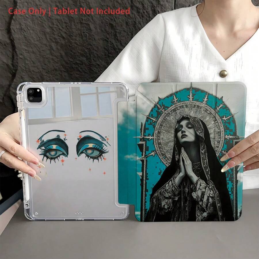 1pc Protective Folio Tablet Case With Pen Holder, Multi-Angle Stand, Compatible With IPad 10.9/10.2/ Air 5th Gen/Pro 11/10th/9.7/Air 2/7th/8th Gen/Air 4/5/ Air 13/11(M3 2025)/ 11(A16 2025) - Multicolor - View 1