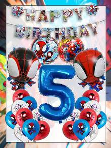 Marvel 7件套蜘蛛侠乳胶气球生日派对装饰套装 - 查看 7