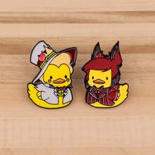 Cute Cartoon Yellow Duck Enamel Pins Funny Animals Brooch Lapel Pin Badge On Backpack Clothing Accessories Fashion Jewelry Friends Gifts - Yellow - View 5