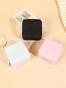 1 hộp đựng trang sức hai lớp có khóa, hộp đựng nhẫn trang sức sang trọng tối giản dung tích lớn, hộp đựng bông tai vàng tinh tế. - Nhiều màu - Xem 7