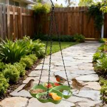 1pc Easy Hanging Bird Feeder/Bird Bowl/Bird Waterer - Durable Plastic, Multifunctional, Suitable For Parrots And Hummingbirds, Decorative Bird Feeding Station, Easy To Hang - Blue - View 4