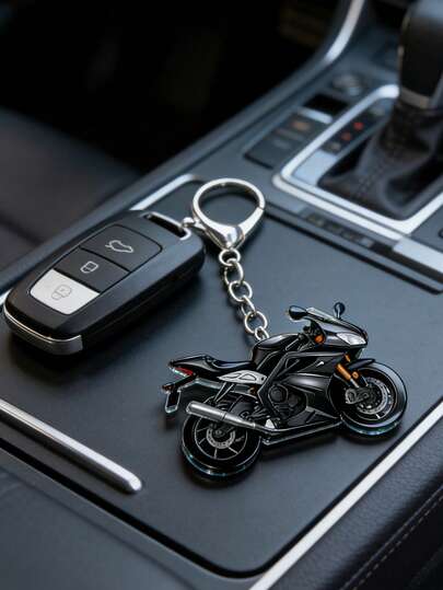 Móc khóa xe máy acrylic 2D phẳng - Sang trọng và đẹp mắt - Khóa càng cua, hoàn hảo cho chìa khóa xe hơi, ba lô & túi xách, mặt dây chuyền túi xách, mặt dây chuyền xe hơi, trang trí túi xách | Thiết kế vui nhộn | Chất liệu acrylic, Phụ kiện ví và điện thoại di động cho nữ, Quà tặng cho bạn bè, gia đình, bạn gái, Phụ kiện ngoài trời, Phụ kiện tiệc tùng, Quà tặng, Quà lưu niệm, Quà tặng đón về nhà hoàn hảo, Quà tặng Ngày Nhà giáo.