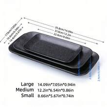 1个全新黑色碳纤维椭圆形餐盘，酱汁碟，椭圆形托盘，密胺餐具，材质：透明碳纤维纹理，简约设计，用途广泛，耐磨，防刮，抗冲击，易于清洁，适用于家庭和餐厅 - 黑色碳纖 - 查看 3