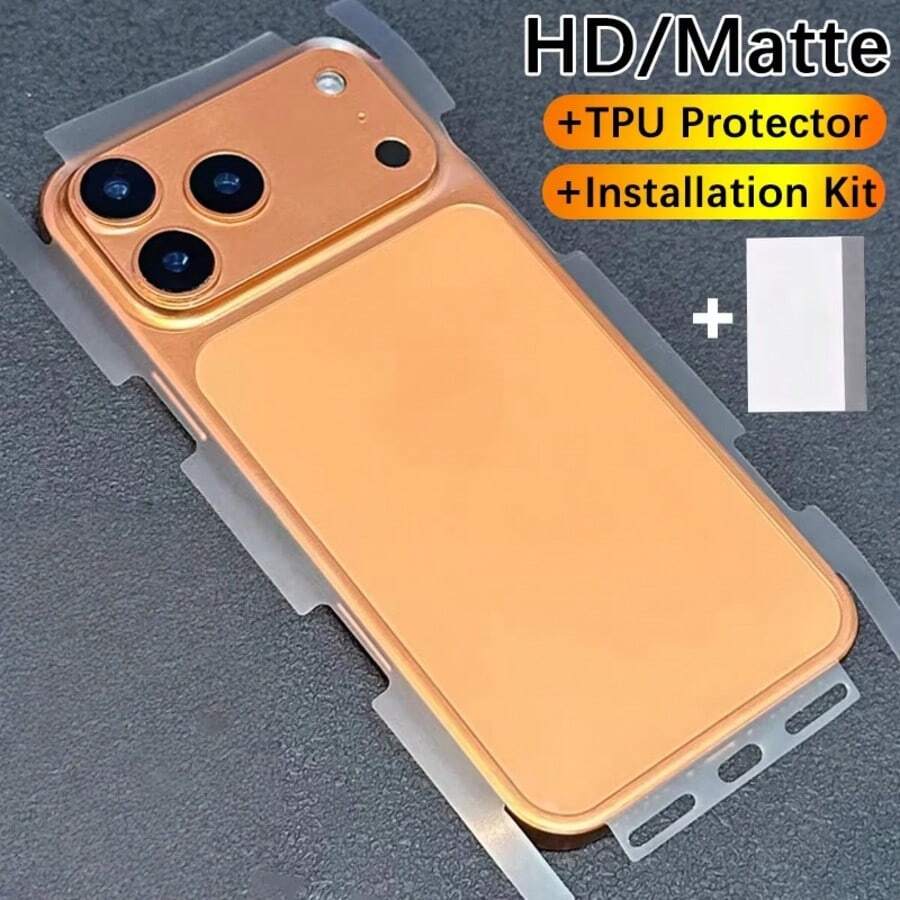 TPU Phone Screen Protector 1pc High Definition TPU Phone Back Protector Film Compatible With Iphone 17 Pro / 17 Pro Max / 17 Air Full Coverage Back Cover Protective Film Ultra-Thin Anti-Fall Soft Sticker TPU Back Protective Film Compatible With Iphone 17 Matte Back Protective Film Spring Birthday Gift