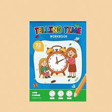 Cuaderno de trabajo para que los niños aprendan a decir la hora, adecuado para actividades de preescolar en educación en el hogar, que incluye hojas de trabajo para lectura y matemáticas, perfecto para la enseñanza en el aula y útiles escolares de vuelta a clases - Multicolor - Ver 12