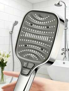 Cabezal de ducha cuadrado de alta presión con filtro de 8 ajustes y panel grande, conjunto de cabezal de ducha de mano con manguera de 59 pulgadas y soporte de pared, ajuste universal G1/2, incluye válvula de cierre, ideal para el hogar, hotel, apartamento, sala de ducha y baño del gimnasio, mejore su baño para una experiencia de baño de lujo, gran regalo para familiares y amigos - Multicolor - Ver 3