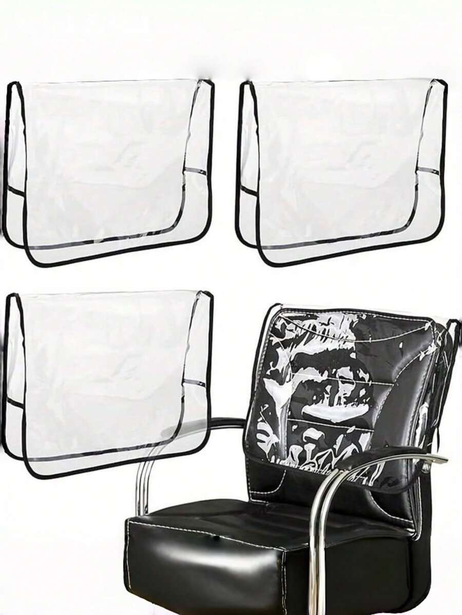 1/3 PCS Transparent PVC Salon Hair Dye Chair Protective Cover - Clear - View 1
