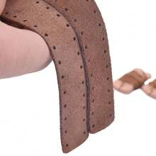 [Free Shipping]DOG Genuine Leather Lever Wrap For Lever Action Rifles & Shotguns, Handcrafted - 棕色/棕色絨面革 - 查看 3
