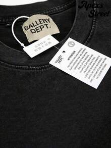GALLERY  G Logo Depot Washed T-Shirts, High-Quality Washed Cotton Printed T-Shirts, Menswear, Suitable For Street Retro Style As Well As Outdoor Sports And Leisure Occasions, Comfortable And Stylish, Y2K Apparel, Fashion T-Shirts, Streetwear, Exquisite Gifts. - 黑色 - 查看 9