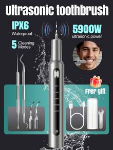 SEAGO 熱銷家用超音波牙齒清潔器，電動牙齒清潔器，便攜式超音波牙齒清潔設備，去除牙結石、牙垢、黃牙、煙垢、茶垢、咖啡垢，牙齒清潔工具，熱門牙結石去除，水牙線，電動美白設備，牙齒清潔設備，防水，牙齒美白 7 件組，家用口腔護理清潔工具，必備牙齒美白清潔工具，解決各種口腔問題，增強自信笑容，現代家庭不可或缺的健康護理小家電，500mAh 電池容量 - 彩色 - 查看 1