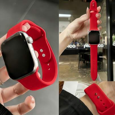 Sport Band Compatible With For Apple Watch Bands 40mm 38mm 41mm 42mm 44mm 45mm 49mm For Women Men,Soft Silicone Waterproof Replacement Strap For Apple Watch Series 11 10 9 8 7 6 5 4 Ultra 3 2 1 SE