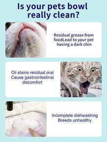 H4Cacle PET Pet Bowl Oil Stain Cleaning Spray - Releases Powerful All-Purpose Cleaning Power For Hygienic And Clean Pet Bowls, With Lemon Scent - Pink - View 4