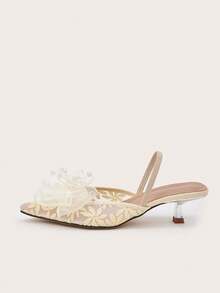 2024 New Arrival Women's Elegant Fashion Backstrap Niche Design Shoes (Asymmetrical Shoe Upper Cut) - Apricot - View 3