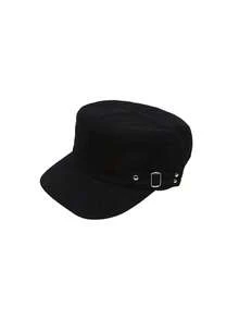 1顶户外运动军帽 男士纯色透气学员帽 平顶帽 骑行跑步帽 棒球帽 可调节平顶帽 男女通用休闲风格 适合所有季节，多功能头饰，时尚帽子 - 多色 - 查看 17