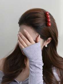 Women's Elegant 10-Tooth Pearl Hair Comb, Minimalist Chic Pearl Side Comb, Versatile Daily Wear Hair Accessory - Multicolor - View 3