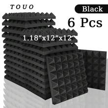 TOUO 6-48 片装吸音泡沫板，8 色金字塔形墙面隔音板，高密度防火隔音泡沫，适用于录音棚墙壁和天花板 - 金字塔 - 查看 83