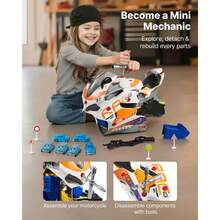 Kids Power Plant & Driveline Systems - Motorrad-motor Spielzeug, Gelb - View 3