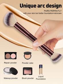 2支装化妆刷套装 高级合成毛眼影晕染刷套装 化妆品工具 - 酒紅色 - 查看 7