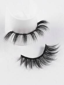 MAANGE 20 Pairs Natural Criss-Cross Mixed Style False Eyelashes, Curly And Long-Lasting Hypoallergenic Fake Lashes, Cartoon Design Suitable For Daily Use, Travel Essential - Black - View 11