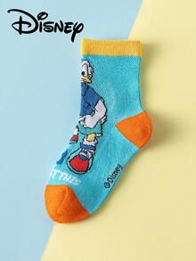 1/5 pares de calcetines de malla Disney para niños - Calcetines de malla transpirables de verano con patrón de fútbol, lindos calcetines de malla de verano adecuados para niños, calcetines de media pantorrilla con tema de fútbol, estilo de dibujos animados coreanos adecuados para niños, calcetines transpirables para estudiantes infantiles - Multicolor - Ver 11