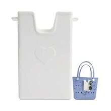 白色柔软硅胶手机支架配件，适用于博格包，兼容所有手机，便携安全，白色，适用于大号和中号包袋，复活节春季礼物 - 白色 - 查看 6