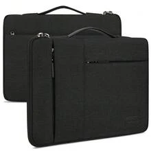 NEWHEY Laptop Sleeve Case 13.3-14 Inch Waterproof Business Computer Carrying Bag Compatible With MacBook Air/Pro HP Notebook Protective Tablet Handle Laptop Bag Black - Multicolor - View 11