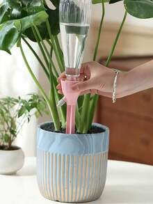 10pcs Automatic Plant Watering Device, Floral Watering Gadget, Adjustable Flow Rate Self-Watering System, Watering Device, Home Drip Irrigation Watering Device, Drip Irrigator, Slouchy Potted Plant Timed Soaker Suitable For Indoor And Garden Plants, Fits Standard European And American Threaded Bottles - Phiên bản nâng cấp - Xem 5