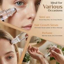 PrettyCare 24 Pack, 10 Ml Essential Oil Roller Bottles With Stainless Steel Roller Ball - Refillable Leak-Proof Empty Thick Clear Glass Roll On Bottles With Black Caps For Travel, Perfume - MàuF - Xem 8