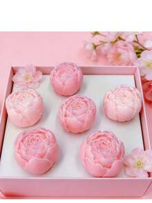 1pc Large Rose Flower Scented Candle Silicone Mold DIY Rose Flower Scented Plaster Diffuser Stone Home Decor Silicone Mold - White - View 6