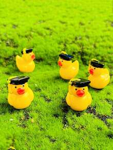 Mini Resin Duck Figurine, Resin Mini Decor, Graduation Cap Design Element, Suitable For Graduation Ceremony, Theme Party, Home And School Decoration, Perfect Party Decoration - One Size Fits All - View 6