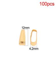100 piezas Ganchos de conexión de acero inoxidable con clip de presión para hacer joyas DIY, accesorios y suministros - Botones de bricolaje - Ver 11