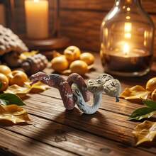 Niche Animal Zodiac Snake Shaped Cute Small Spiritual Snake Coil Design Open Ring, Suitable For Decoration, Holiday Gifts And Party Gags - Multicolor - View 5