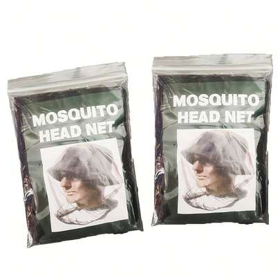 两套特大号蚊帐，带面罩配件 - 高强度防虫网，细密网眼有效防虫，可搭配帽子/头套使用，适合钓鱼和狩猎 - 可预防西尼罗河病毒和寨卡病毒 - 黑绿配色（耐用面料） - 细密网眼设计，确保最大程度的空气流通，适合成人使用 - 有效防止昆虫、蚊子、苍蝇和小飞虫 - 适合大多数帽子，佩戴稳固 - 易于清洁和保养 - 是露营和徒步旅行的理想之选