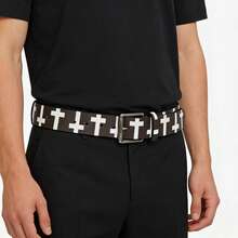 Original Cross-Print Belt Cowgirl & Cowboy Belt With Classic, Minimalist Buckle Belt For Men Women - Multicolor - View 19