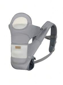 4-Season Baby Carrier Waist Stool, Lightweight Front Carry Infant Backpack, Versatile Outdoor Babywearing Device - Grey - View 8