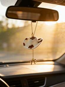 1 pieza Colgante de espejo retrovisor interior con lazo de sombrero de vaquero, decoración de lujo simple - A - Ver 5